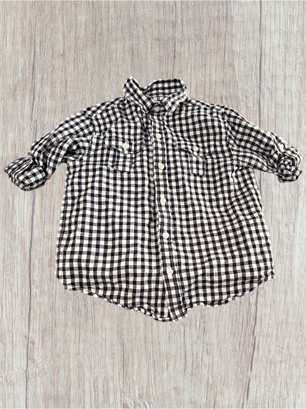 5 Janie & Jack linen plaid Button down